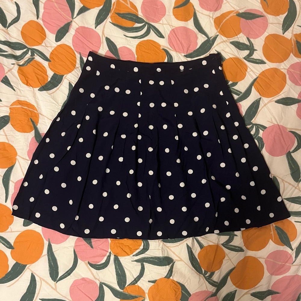 Polka Dot Navy Skirt